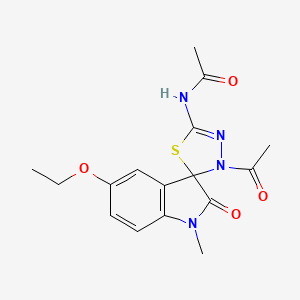 N-(3'-acetyl-5-ethoxy-1-methyl-2-oxo-1,2-dihydro-3'H-spiro[indole-3,2'-[1,3,4]thiadiazol]-5'-yl)acetamide