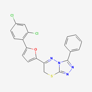 6-[5-(2,4-dichlorophenyl)furan-2-yl]-3-phenyl-7H-[1,2,4]triazolo[3,4-b][1,3,4]thiadiazine