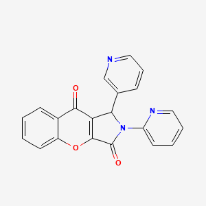 molecular formula C21H13N3O3 B11582296 2-(Pyridin-2-yl)-1-(pyridin-3-yl)-1,2-dihydrochromeno[2,3-c]pyrrole-3,9-dione 