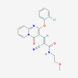 (2E)-3-[2-(2-chlorophenoxy)-4-oxo-4H-pyrido[1,2-a]pyrimidin-3-yl]-2-cyano-N-(2-methoxyethyl)prop-2-enamide