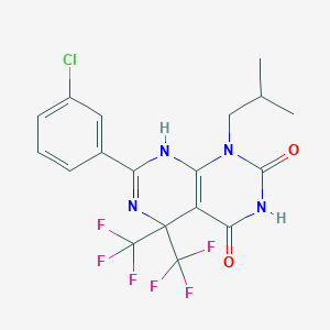 7-(3-chlorophenyl)-1-(2-methylpropyl)-5,5-bis(trifluoromethyl)-5,8-dihydropyrimido[4,5-d]pyrimidine-2,4(1H,3H)-dione