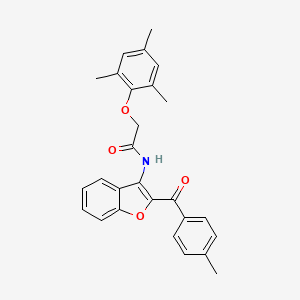 N-[2-(4-methylbenzoyl)-1-benzofuran-3-yl]-2-(2,4,6-trimethylphenoxy)acetamide