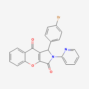 molecular formula C22H13BrN2O3 B11582334 1-(4-Bromophenyl)-2-(pyridin-2-yl)-1,2-dihydrochromeno[2,3-c]pyrrole-3,9-dione 