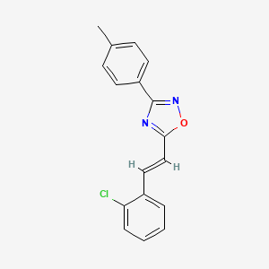 5-[(E)-2-(2-chlorophenyl)ethenyl]-3-(4-methylphenyl)-1,2,4-oxadiazole