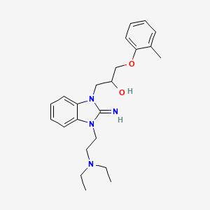 1-{3-[2-(diethylamino)ethyl]-2-imino-2,3-dihydro-1H-benzimidazol-1-yl}-3-(2-methylphenoxy)propan-2-ol