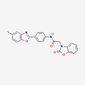 N-[4-(5-methyl-1,3-benzoxazol-2-yl)phenyl]-2-(2-oxo-1,3-benzoxazol-3(2H)-yl)acetamide