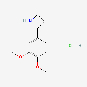 molecular formula C₁₁H₁₆ClNO₂ B1158243 2-(3,4-Dimethoxyphenyl)azetidine hydrochloride 