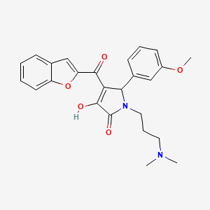 4-(1-benzofuran-2-ylcarbonyl)-1-[3-(dimethylamino)propyl]-3-hydroxy-5-(3-methoxyphenyl)-1,5-dihydro-2H-pyrrol-2-one