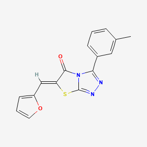 (6Z)-6-(furan-2-ylmethylidene)-3-(3-methylphenyl)[1,3]thiazolo[2,3-c][1,2,4]triazol-5(6H)-one