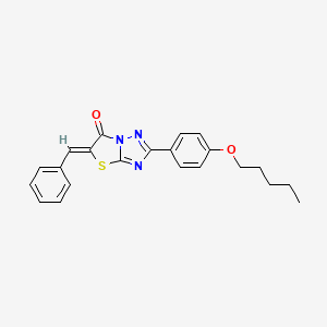 (5Z)-5-benzylidene-2-[4-(pentyloxy)phenyl][1,3]thiazolo[3,2-b][1,2,4]triazol-6(5H)-one