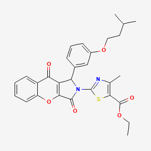 ethyl 4-methyl-2-{1-[3-(3-methylbutoxy)phenyl]-3,9-dioxo-3,9-dihydrochromeno[2,3-c]pyrrol-2(1H)-yl}-1,3-thiazole-5-carboxylate