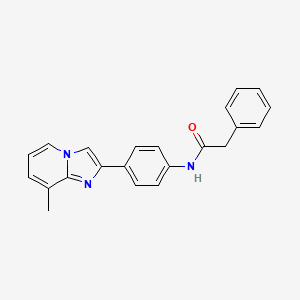 molecular formula C22H19N3O B11582496 N-[4-(8-methylimidazo[1,2-a]pyridin-2-yl)phenyl]-2-phenylacetamide 