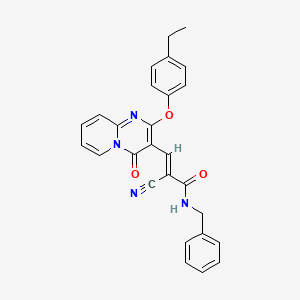 molecular formula C27H22N4O3 B11582507 (2E)-N-benzyl-2-cyano-3-[2-(4-ethylphenoxy)-4-oxo-4H-pyrido[1,2-a]pyrimidin-3-yl]prop-2-enamide 