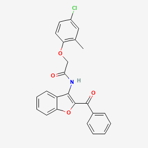 molecular formula C24H18ClNO4 B11582518 N-(2-benzoyl-1-benzofuran-3-yl)-2-(4-chloro-2-methylphenoxy)acetamide 