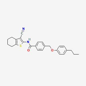 N-(3-cyano-4,5,6,7-tetrahydro-1-benzothiophen-2-yl)-4-[(4-propylphenoxy)methyl]benzamide