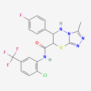 N-[2-chloro-5-(trifluoromethyl)phenyl]-6-(4-fluorophenyl)-3-methyl-6,7-dihydro-5H-[1,2,4]triazolo[3,4-b][1,3,4]thiadiazine-7-carboxamide