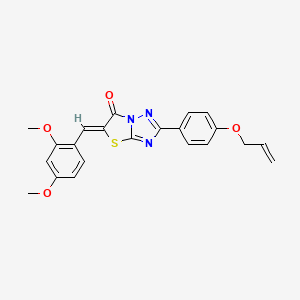 molecular formula C22H19N3O4S B11582554 (5Z)-5-(2,4-dimethoxybenzylidene)-2-[4-(prop-2-en-1-yloxy)phenyl][1,3]thiazolo[3,2-b][1,2,4]triazol-6(5H)-one 