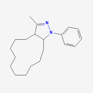 molecular formula C20H30N2 B11582585 3-methyl-1-phenyl-3a,4,5,6,7,8,9,10,11,12,13,13a-dodecahydro-1H-cyclododeca[c]pyrazole 