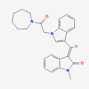 molecular formula C26H27N3O2 B11582595 (3E)-3-({1-[2-(azepan-1-yl)-2-oxoethyl]-1H-indol-3-yl}methylidene)-1-methyl-1,3-dihydro-2H-indol-2-one 