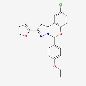 9-Chloro-5-(4-ethoxyphenyl)-2-(2-furyl)-1,10b-dihydropyrazolo[1,5-c][1,3]benzoxazine