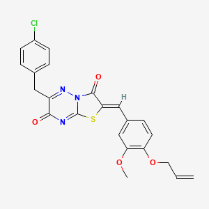 (2Z)-6-(4-chlorobenzyl)-2-[3-methoxy-4-(prop-2-en-1-yloxy)benzylidene]-7H-[1,3]thiazolo[3,2-b][1,2,4]triazine-3,7(2H)-dione