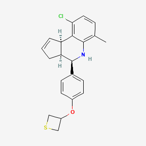 molecular formula C22H22ClNOS B11582606 (3aS,4R,9bR)-9-chloro-6-methyl-4-[4-(thietan-3-yloxy)phenyl]-3a,4,5,9b-tetrahydro-3H-cyclopenta[c]quinoline 