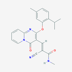 (2E)-2-cyano-N-methyl-3-{2-[5-methyl-2-(propan-2-yl)phenoxy]-4-oxo-4H-pyrido[1,2-a]pyrimidin-3-yl}prop-2-enamide