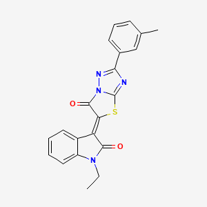 (Z)-5-(1-ethyl-2-oxoindolin-3-ylidene)-2-(m-tolyl)thiazolo[3,2-b][1,2,4]triazol-6(5H)-one