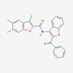 molecular formula C27H21NO4 B11582639 N-(2-benzoyl-1-benzofuran-3-yl)-3,5,6-trimethyl-1-benzofuran-2-carboxamide 