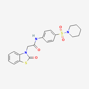 2-(2-Oxo-benzothiazol-3-yl)-N-[4-(piperidine-1-sulfonyl)-phenyl]-acetamide