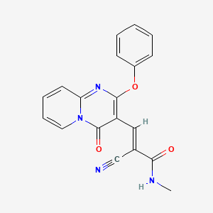 molecular formula C19H14N4O3 B11582664 (2E)-2-Cyano-N-methyl-3-{4-oxo-2-phenoxy-4H-pyrido[1,2-A]pyrimidin-3-YL}prop-2-enamide 