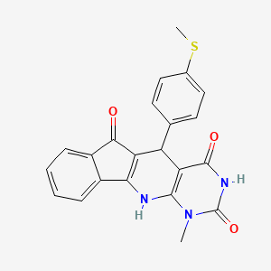 7-methyl-2-(4-methylsulfanylphenyl)-5,7,9-triazatetracyclo[8.7.0.03,8.011,16]heptadeca-1(10),3(8),11,13,15-pentaene-4,6,17-trione