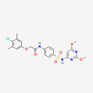 2-(4-chloro-3,5-dimethylphenoxy)-N-{4-[(2,6-dimethoxypyrimidin-4-yl)sulfamoyl]phenyl}acetamide