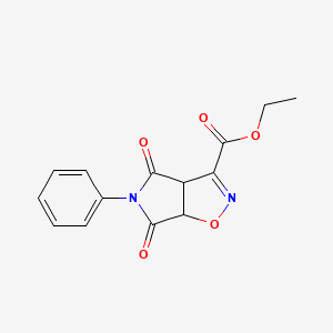 ethyl 4,6-dioxo-5-phenyl-4,5,6,6a-tetrahydro-3aH-pyrrolo[3,4-d][1,2]oxazole-3-carboxylate