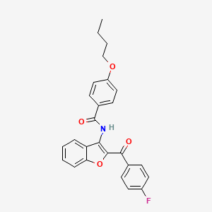 4-butoxy-N-[2-(4-fluorobenzoyl)-1-benzofuran-3-yl]benzamide