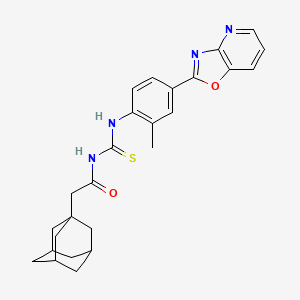 3-[2-(Adamantan-1-YL)acetyl]-1-(2-methyl-4-{[1,3]oxazolo[4,5-B]pyridin-2-YL}phenyl)thiourea