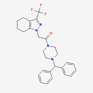 1-[4-(diphenylmethyl)piperazin-1-yl]-2-[3-(trifluoromethyl)-4,5,6,7-tetrahydro-1H-indazol-1-yl]ethanone