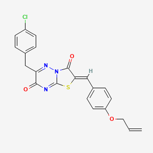 (2Z)-6-(4-chlorobenzyl)-2-[4-(prop-2-en-1-yloxy)benzylidene]-7H-[1,3]thiazolo[3,2-b][1,2,4]triazine-3,7(2H)-dione