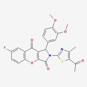 2-(5-Acetyl-4-methyl-1,3-thiazol-2-yl)-1-(3,4-dimethoxyphenyl)-7-fluoro-1,2-dihydrochromeno[2,3-c]pyrrole-3,9-dione