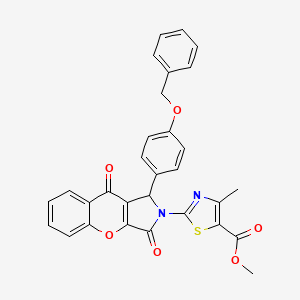 molecular formula C30H22N2O6S B11582846 methyl 2-{1-[4-(benzyloxy)phenyl]-3,9-dioxo-3,9-dihydrochromeno[2,3-c]pyrrol-2(1H)-yl}-4-methyl-1,3-thiazole-5-carboxylate 