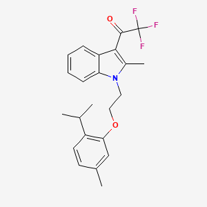 2,2,2-trifluoro-1-(2-methyl-1-{2-[5-methyl-2-(propan-2-yl)phenoxy]ethyl}-1H-indol-3-yl)ethanone