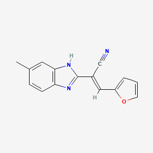 alpha-(2-Furanylmethylene)-5-methyl-1H-benzimidazole-2-acetonitrile