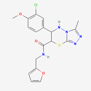 6-(3-chloro-4-methoxyphenyl)-N-(furan-2-ylmethyl)-3-methyl-6,7-dihydro-5H-[1,2,4]triazolo[3,4-b][1,3,4]thiadiazine-7-carboxamide