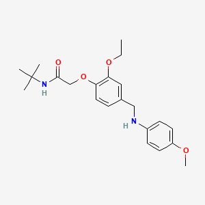 N-tert-butyl-2-(2-ethoxy-4-{[(4-methoxyphenyl)amino]methyl}phenoxy)acetamide