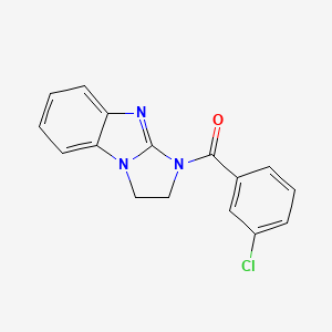 molecular formula C16H12ClN3O B11582961 (3-chlorophenyl)(2,3-dihydro-1H-imidazo[1,2-a]benzimidazol-1-yl)methanone 