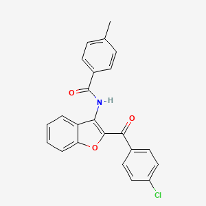 molecular formula C23H16ClNO3 B11582980 N-[2-(4-chlorobenzoyl)-1-benzofuran-3-yl]-4-methylbenzamide 