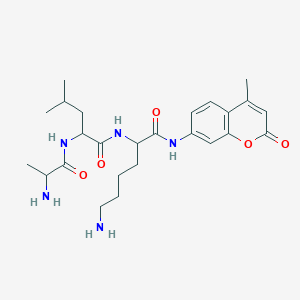B011583 6-amino-2-[[2-(2-aminopropanoylamino)-4-methylpentanoyl]amino]-N-(4-methyl-2-oxochromen-7-yl)hexanamide CAS No. 104881-72-3