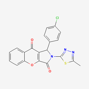 1-(4-Chlorophenyl)-2-(5-methyl-1,3,4-thiadiazol-2-yl)-1,2-dihydrochromeno[2,3-c]pyrrole-3,9-dione