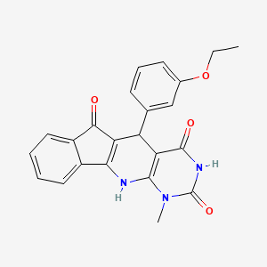 2-(3-ethoxyphenyl)-7-methyl-5,7,9-triazatetracyclo[8.7.0.03,8.011,16]heptadeca-1(10),3(8),11,13,15-pentaene-4,6,17-trione