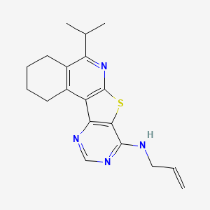 8-propan-2-yl-N-prop-2-enyl-11-thia-9,14,16-triazatetracyclo[8.7.0.02,7.012,17]heptadeca-1,7,9,12,14,16-hexaen-13-amine